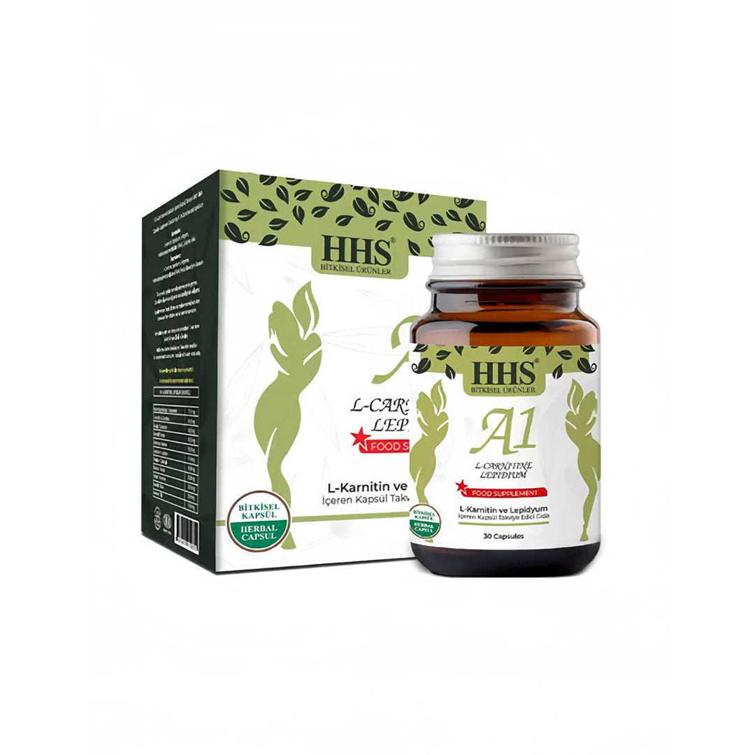 كبسولات HHS A1 – L-Carnitine و Lepidium (30 كبسولة) ×2