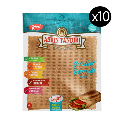 خبز لاواش تاندر جاودر صحي330 غرام - 10 عبوات