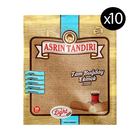 خبز القمح الكامل لايت330 غرام - 10 عبوات